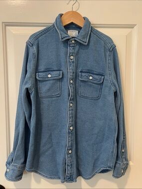 Crewcuts Light Blue Thick Denim Button-Front Shirt